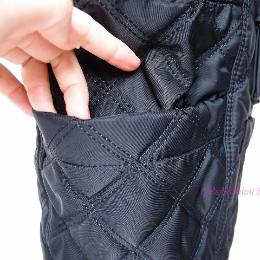 ❤️ NWT Marc Jacobs Quilted Pretty Nylon ElizA Baby Bag Diaper Bag Tote BLACK